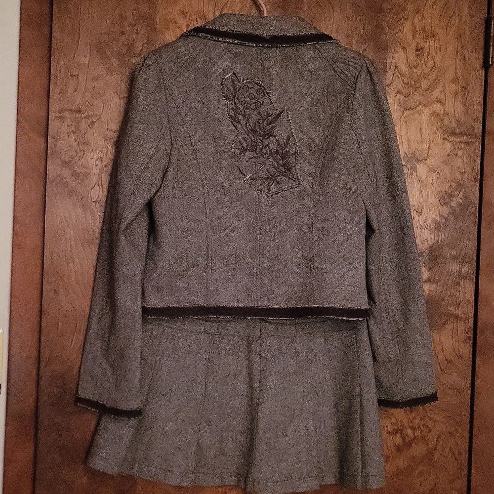 Y2K Guess Unique RARE FIND 3 Pc Lined Pants,lined skirt, Lined blazer Medium 29 - Picture 8 of 15